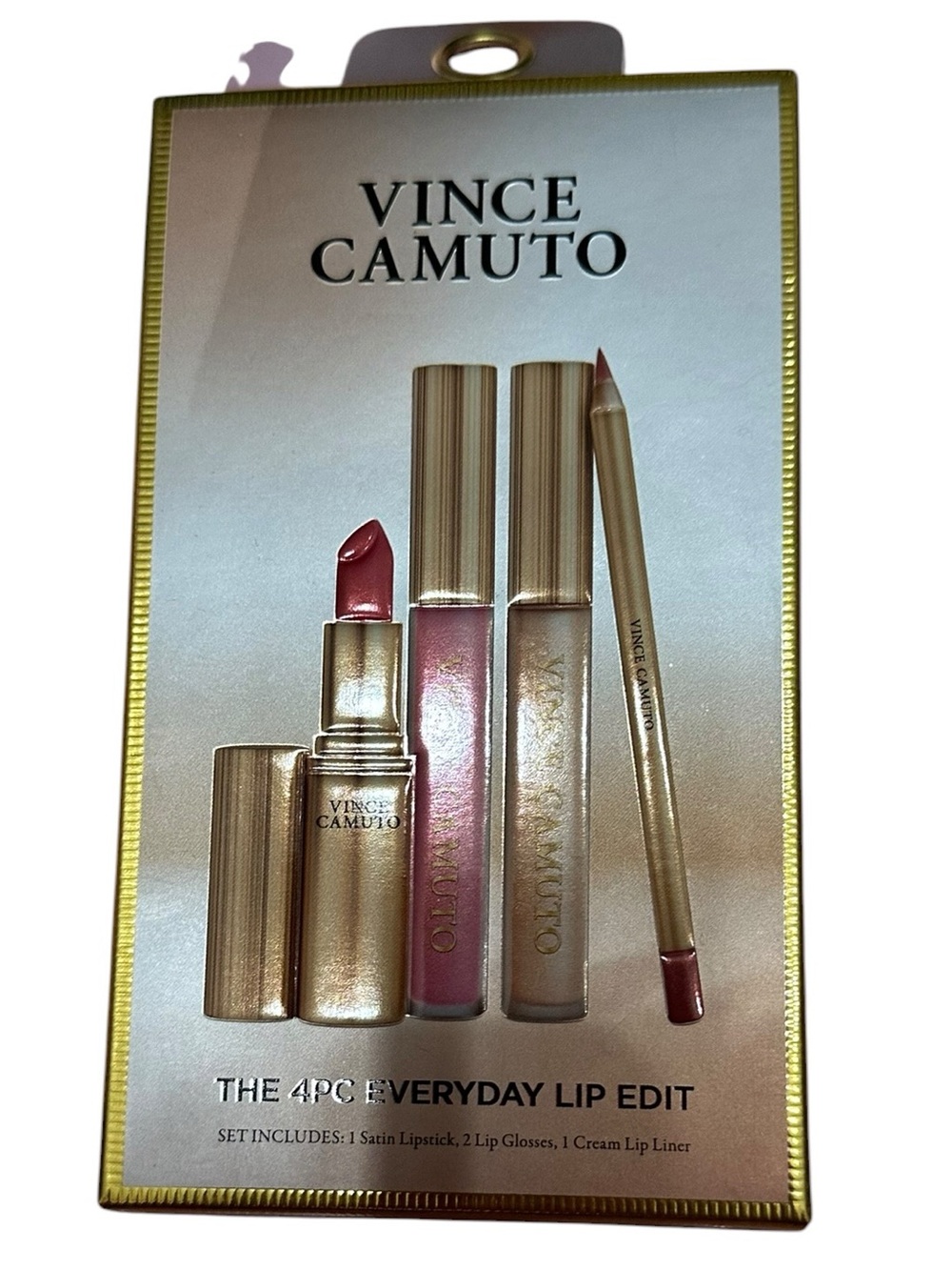 Vince Camuto The 4PC Everyday Lip Edit Makeup Gift Set NIB